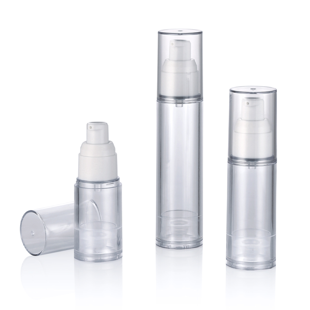 15ml 30ml ขวด 50 มล. ปั๊มปั๊มที่ใช้งานได้เองขวดสเปรย์สุญญากาศที่นำกลับมาใช้ใหม่ได้