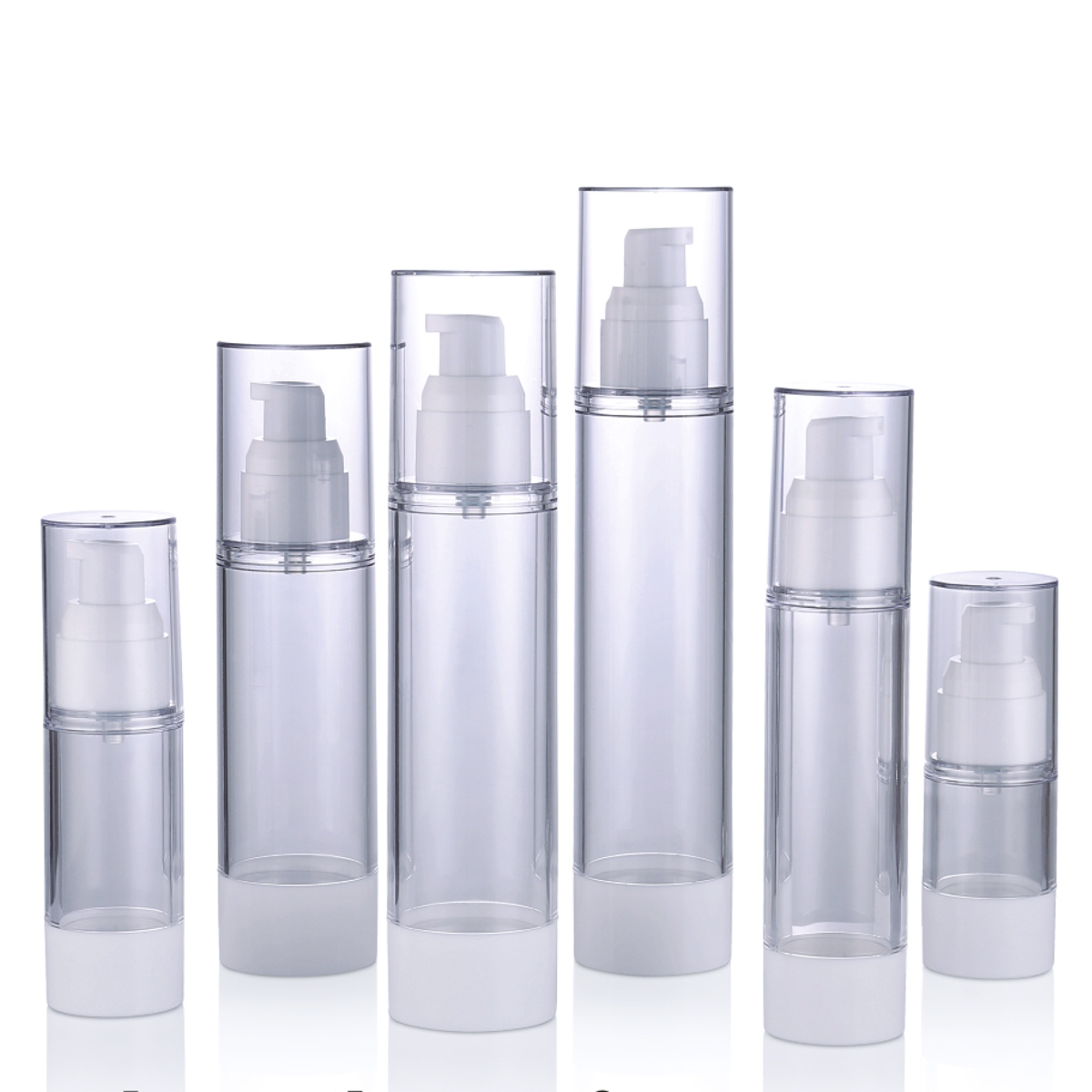 15ml 30ml 50ml 80ml 100ml 120ml pp เป็นเครื่องพ่นขวดปั๊มขวดโลชั่นโลชั่นครีมปั๊มอากาศแบบไม่มีอากาศ L01
