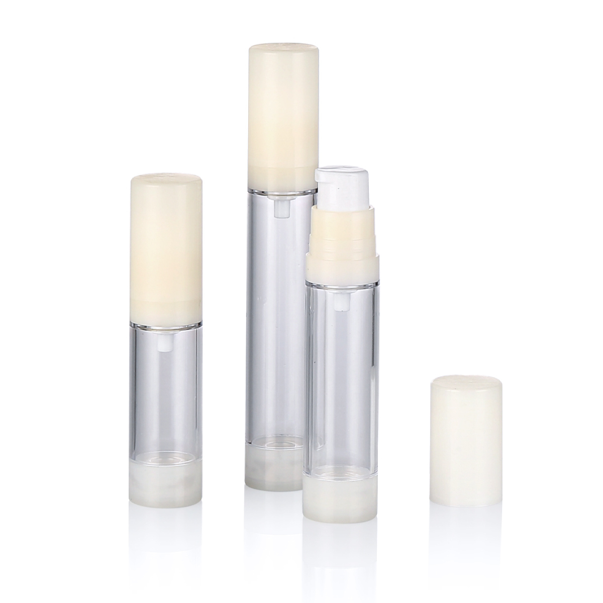 5ml 10ml 15ml พลาสติกสีขาวที่ปรับแต่งพลาสติกเครื่องสำอางสเปรย์สเปรย์หมอกหมอกขวดพลาสติก L04