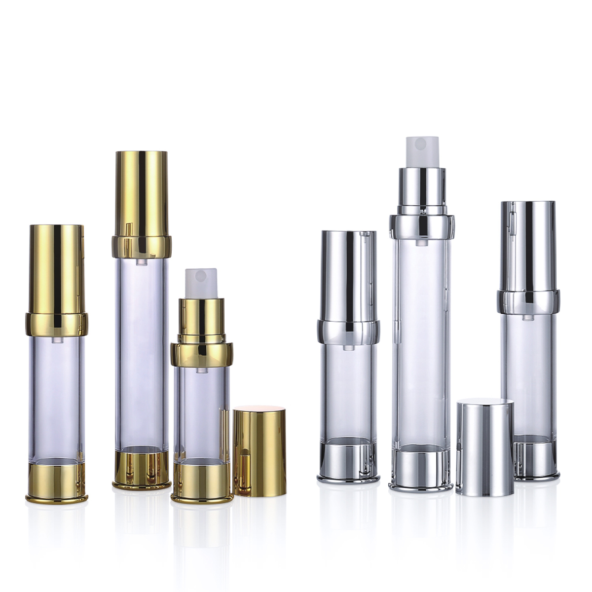 15ml 20ml 30ml 50ml Mini Shiny Gold/Silver Pump Pump Lotion Lotion Lotion Lotion L08