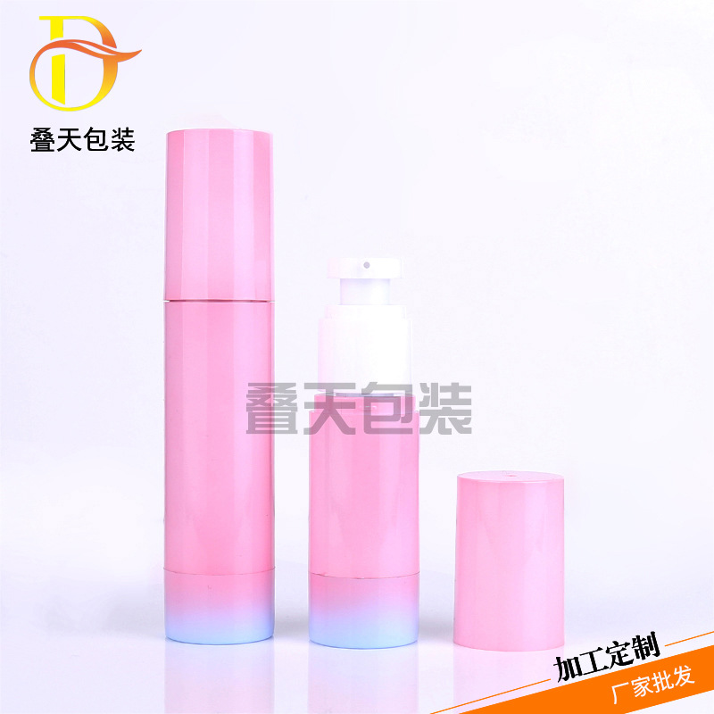 ผู้ผลิตจัดหาเครื่องสำอางจำนวนมากสำหรับการทดลองบรรจุขวด 30 มล. 50ml ขวดโลชั่นขวดยาฆ่าเชื้อสีชมพู